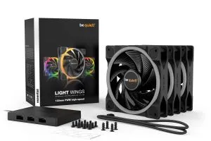 liniște! set de ventilatoare Fan Pack 3-în-1 3 x 120mm - LIGHT WINGS 120mm PWM Triple-Pack de mare viteză