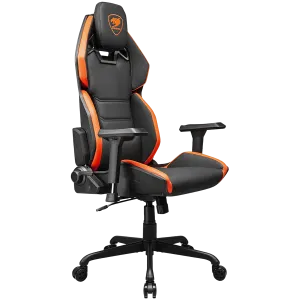 COUGAR Hotrod, Gaming Chair, High Density MoldShaping Foam, Hyper-Dura leatherette, Multi-zone backrest design, Up & Down Adjustment Lumbar Pillow, 3D Armrests, 5-Star Steel Base, Silent Casters, Weight Support - 136 kg