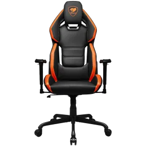 COUGAR Hotrod, Gaming Chair, High Density MoldShaping Foam, Hyper-Dura leatherette, Multi-zone backrest design, Up & Down Adjustment Lumbar Pillow, 3D Armrests, 5-Star Steel Base, Silent Casters, Weight Support - 136 kg