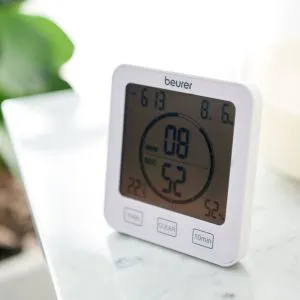Hygrometer Beurer HM 22 thermo hygrometer; displays temperature, relative humidity, date and time; timer function; sensor buttons