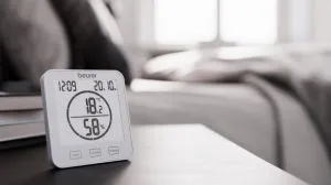 Hygrometer Beurer HM 22 thermo hygrometer; displays temperature, relative humidity, date and time; timer function; sensor buttons
