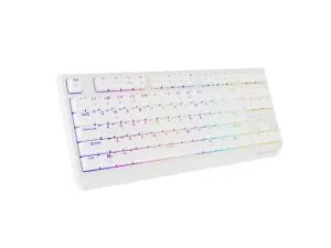 Клавиатура Genesis Gaming Keyboard Thor 230 TKL Wireless US White RGB Mechanical Outemu Red