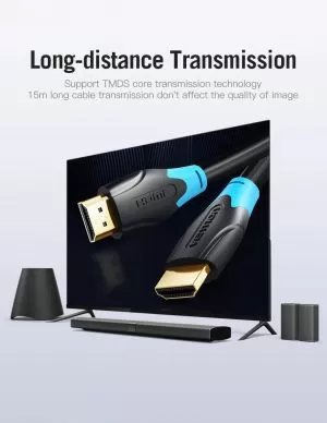 Vention Кабел HDMI v2.0 M / M 4K/60Hz Gold - 12M Black - AACBM