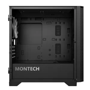 Montech AIR 100 ARGB, Micro ATX Case, TG, 4x120mm ARGB Fans, Black