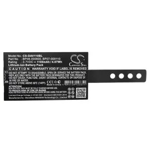 Camera Battery for  barcode scanner Datalogic Memor NFP, Memor X3  BP08-00011A  LiIon  3.7V 1100mAh Cameron Sino