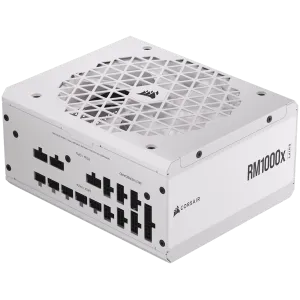 Seria CORSAIR RMx Shift White, RM1000x Shift White, 1000 wați, 80 PLUS GOLD, sursă de alimentare complet modulară