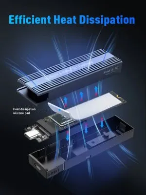 VCom външна кутия за диск Storage Case - M.2 NVMe/SATA/NGFF M/B key - 10Gbps USB3.1 Type-C/A - CU850SN