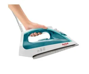 Iron Tefal FV1710E0, Virtuo white & geen, 1800W - 0-20g/min - shot 80g/min - PTFE soleplate - water tank 200 ml - cord length 1.9 m