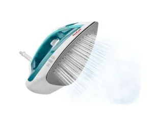 Iron Tefal FV1710E0, Virtuo white & geen, 1800W - 0-20g/min - shot 80g/min - PTFE soleplate - water tank 200 ml - cord length 1.9 m