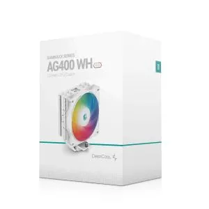 DeepCool CPU Cooler AG400 White - Addressable RGB - LGA1700/AM5