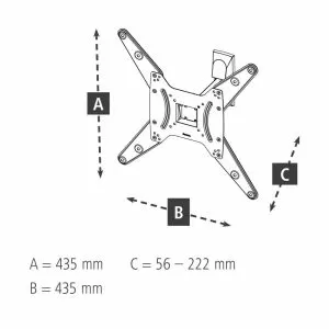 Hama TV Wall Bracket, Swivel, Tilt, 165 cm (65