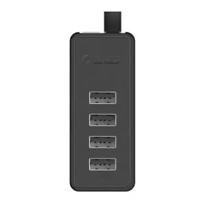 Orico hub USB2.0 HUB 4 porturi - intrare USB/Micro USB, negru - W5P-U2-100-BK-EP