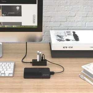 Orico hub USB2.0 HUB 4 porturi - intrare USB/Micro USB, negru - W5P-U2-100-BK-EP