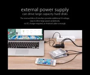 Orico hub USB2.0 HUB 4 porturi - intrare USB/Micro USB, negru - W5P-U2-100-BK-EP