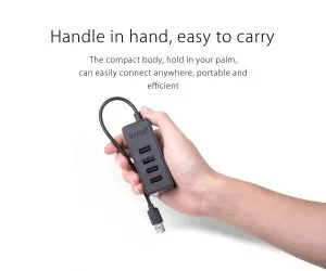 Orico hub USB2.0 HUB 4 porturi - intrare USB/Micro USB, negru - W5P-U2-100-BK-EP