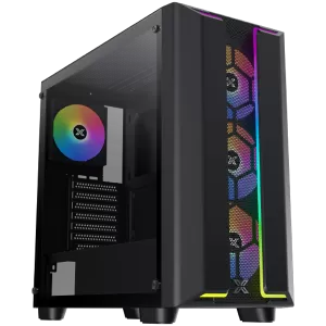 Gaming Y Pro, EN42249, BK, EATX, U3x1+U2x2, bandă LED ARGB duală FP și TG stânga, kit de control al ventilatorului S20A și Galaxy II de 4 bucăți