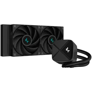 DeepCool LS520S Zero Dark, răcitor lichid CPU de 360 mm, ventilatoare ARGB PWM 2x120 mm, tehnologie anti-scurgere, negru, LGA 1700/1200/1151/1150/1155, AMD AM5/AM4, 3Y, R-LS520-BK1NN