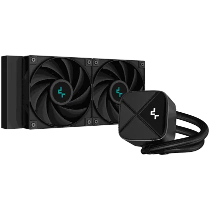 DeepCool LS520S Zero Dark, răcitor lichid CPU de 360 mm, ventilatoare ARGB PWM 2x120 mm, tehnologie anti-scurgere, negru, LGA 1700/1200/1151/1150/1155, AMD AM5/AM4, 3Y, R-LS520-BK1NN