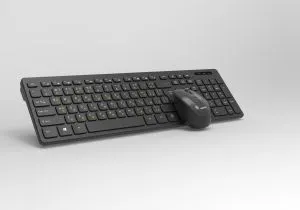 Tastatură și mouse Makki BDS Combo Keyboard and Mouse Wireless 2.4G BG ciocolată cu profil redus - MAKKI-KB-KMX-C16