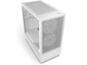 Case NZXT H5 Flow RGB Matte White, Mid-Tower