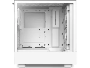 Case NZXT H5 Flow RGB Matte White, Mid-Tower