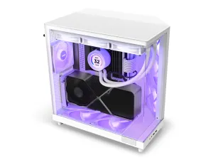 Case NZXT H6 Flow RGB Matte White - Middle Tower