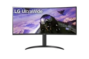 Monitor LG 34WP65CP-B, 34" UltraWide AG, Curved VA, 5ms, 1ms MBR, CR 3000:1, 300 cd/m2, 21:9, QHD 3440x1440, HDR10, AMD FreeSync, sRGB 99%, 160Hz, HDMI, DisplayPort , Speaker Maxx Audio 7Wx2, Tilt, Height Adjustable, Headphone Out, Black
