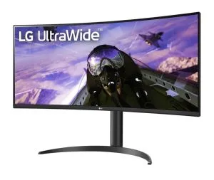 Monitor LG 34WP65CP-B, 34" UltraWide AG, Curved VA, 5ms, 1ms MBR, CR 3000:1, 300 cd/m2, 21:9, QHD 3440x1440, HDR10, AMD FreeSync, sRGB 99%, 160Hz, HDMI, DisplayPort , Speaker Maxx Audio 7Wx2, Tilt, Height Adjustable, Headphone Out, Black