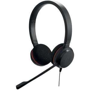 JABRA EVOLVE 20 MS Stereo USB Headband, Noise cancelling, USB connector, with mute-button and volume control on the cord, with foam ear cushion, Microsoft optimized