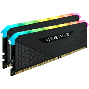 Corsair DDR4, 3200MHz 32GB 2x16GB Dimm, Unbuffered, 16-20-20-38, XMP 2.0, Vengeance RGB RS Heatspreader, RGB LED, Black PCB, 1.35V, for AMD Ryzen & Intel XMP