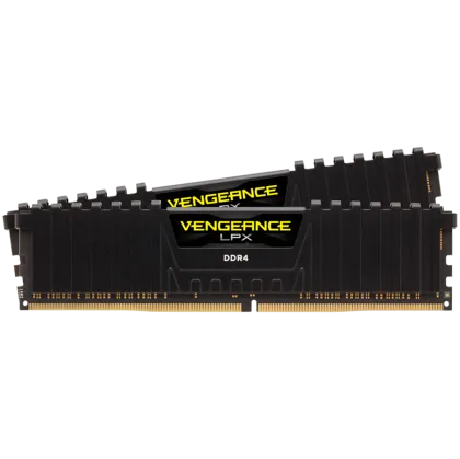 Corsair DDR4, 3200MHz 16GB 2x8GB Dimm, Unbuffered, 16-20-20-38, XMP 2.0, Vengeance LPX black Heatspreader, Black PCB, 1.35V