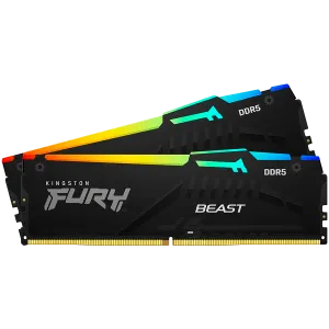 Kingston DRAM 32GB 5600MT/s DDR5 CL40 DIMM (Kit of 2) FURY Beast RGB XMP