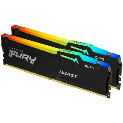 Kingston 32 GB 5200 MT/s DDR5 CL36 DIMM (Kit de 2) FURY Beast RGB EXPO, EAN: 740617330892