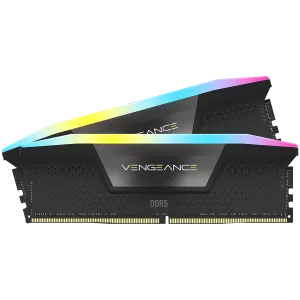 CORSAIR VENGEANCE RGB DDR5 64GB (2x32GB) DDR5 6000 CL30-36-36-76 1.4V Std PMIC Intel XMP Memorie- Negru, EAN: 0840006672432