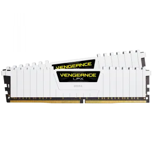 Corsair DDR4, 3200MHz 32GB 2x16GB Dimm, Unbuffered, Dual Rank, 16-20-20-38, XMP 2.0, Vengeance LPX White Heatspreader, Black PCB, 1.35V, EAN:0840006643333