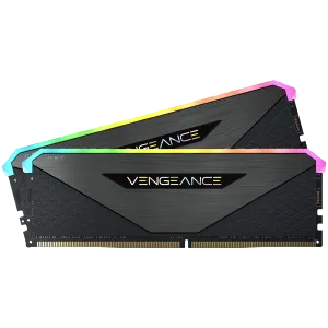 Corsair DDR5, 6000MT/s 64GB 2x32GB DIMM, Unbuffered, 30-36-36-76, Std PMIC, AMD EXPO, VENGEANCE RGB DDR5 Black Heatspreader, LED RGB, 1.4V