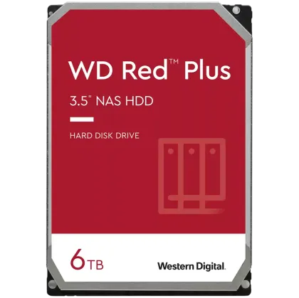 HDD NAS WD Red Plus (3.5'', 6TB, 256MB, 5400 RPM, SATA 6 Gb/s)
