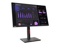 Monitor Lenovo ThinkVision T24i-30 23.8", IPS, AG, 4 ms, 250 cd/m2, 1000:1, 1920x1080, 60Hz, înclinat, pivotant, pivot, suport de reglare înălțime, HDMI, DP, VGA, 5 x USB