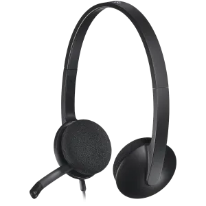 Căști cu fir LOGITECH H340 - NEGRU - USB