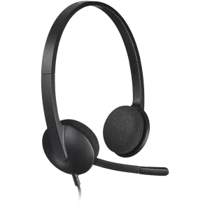 Căști cu fir LOGITECH H340 - NEGRU - USB