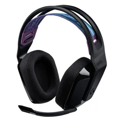 Căști de gaming fără fir Logitech G535 Lightspeed, microfon, negru