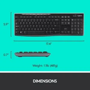 Set tastatură și mouse fără fir Logitech MK270