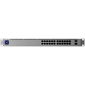 Ubiquiti 24-port, Layer 3 Etherlighting™ switch, 8 x 2.5 GbE PoE++ ports, 16 x GbE RJ45 ports including (8) PoE+ and (8) PoE++, 2 x 10G SFP+ ports