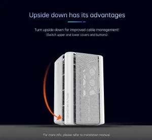 Cutie Geometric Future Case mATX - Model 2 THE ARK Mesh White