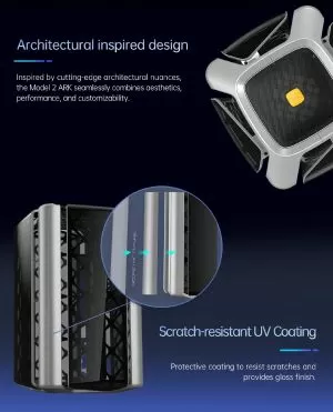 Cutie Geometric Future Case mATX - Model 2 THE ARK Mesh Black
