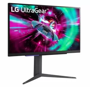 Monitor LG 27GR93U-B, 27", UltraGear IPS 1ms, AG, UHD 4K (3840x2160), 144Hz, HDR 400, 1000:1, 400cd/m2, DCI-P3 95%, USB3.0 (1up/2down), VRR , AMD Free-sync, NVIDIA G-Sync, HDMI, DisplayPort, înălțime reglabilă, pivotare, înclinare, ieșire căști, negru