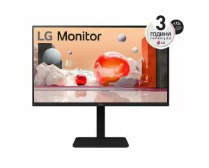 Monitor LG 27BA550-B, 27" IPS LED AG, 5ms GTG, 1300:1, 250cd/m2, Full HD 1920x1080, 100Hz, sRGB 99%, Hub USB, D-Sub, Display Port, HDMI, Modul Cititor 2Wx2, Boxe , înclinare, pivotare, înălțime reglabilă, pivotare, aplicație LG Switch, ieșire căști, negru