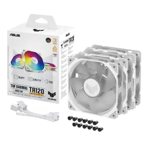 Set de ventilatoare 3 în 1 ASUS TUF GAMING TR120 ARGB Reverse WHITE EDITION
