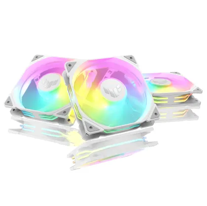 Set de ventilatoare 3 în 1 ASUS TUF GAMING TR120 ARGB Reverse WHITE EDITION