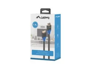 Cable Lanberg HDMI M/M V2.0 cable 1.8m 4K CU box, black BOX